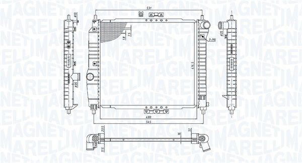 Радіатор основний Magneti Marelli 350213891000 ціна, від 50.29 USD